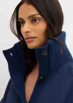 Discount Wattierte Jacke mit Strickbündchen Damen Nachhaltigere Materialien|Jacken & Mäntel