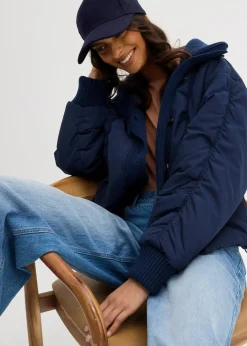 Discount Wattierte Jacke mit Strickbündchen Damen Nachhaltigere Materialien|Jacken & Mäntel