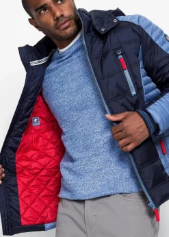 Hot wattierte Steppjacke mit abnehmbarer Kapuze Herren Große Größen|Jacken & Mäntel