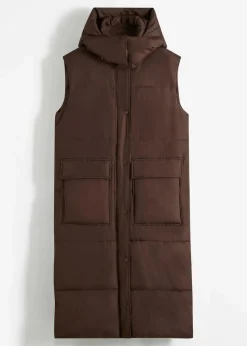 Outlet Wattierte Steppweste mit abnehmbarer Kapuze Damen Nachhaltigere Materialien|Jacken & Mäntel
