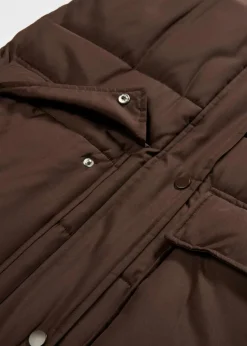 Outlet Wattierte Steppweste mit abnehmbarer Kapuze Damen Nachhaltigere Materialien|Jacken & Mäntel