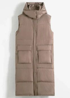 Discount Wattierte Steppweste mit abnehmbarer Kapuze Damen Bekleidung·Hosen|Jacken & Mäntel