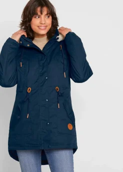 Wattierter Parka mit Fellimitat-Besatz Damen Jacken & Mäntel|Bekleidung·Hosen