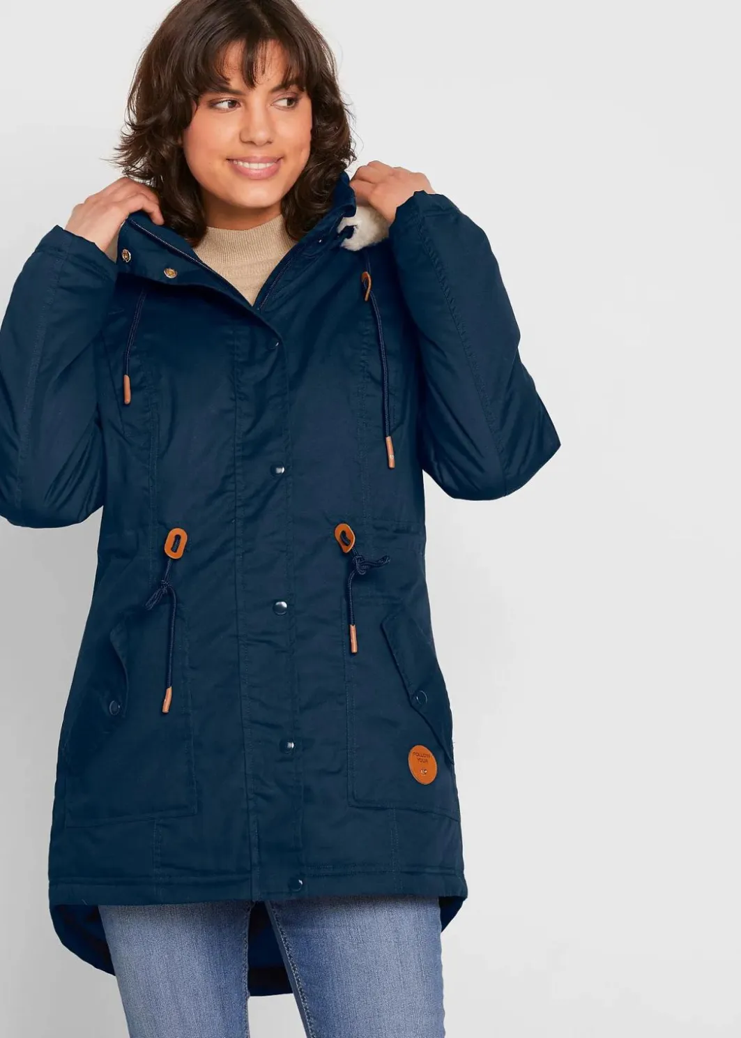 Wattierter Parka mit Fellimitat-Besatz Damen Jacken & Mäntel|Bekleidung·Hosen