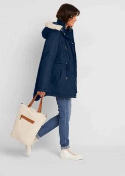 Wattierter Parka mit Fellimitat-Besatz Damen Jacken & Mäntel|Bekleidung·Hosen