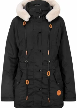 Damen bonprix Bekleidung·Hosen|Jacken & Mäntel|Wattierter Parka mit Fellimitat-Besatz