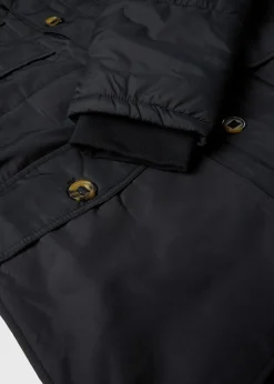 Online wattierter Stepp-Parka mit aufgesetzten Taschen und abnehmbarer Kapuze Herren Große Größen|Jacken & Mäntel