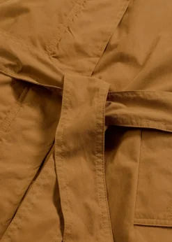 Wattierter Trenchcoat mit abnehmbaren Fellkragen Damen Bekleidung·Hosen|Jacken & Mäntel