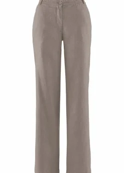 Damen bonprix Hosen|Bekleidung·Kleider|Webhose aus Leinen-Baumwoll-Mix