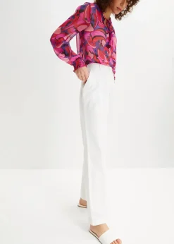 Damen bonprix Hosen|Bekleidung·Kleider|Webhose aus Leinen-Baumwoll-Mix