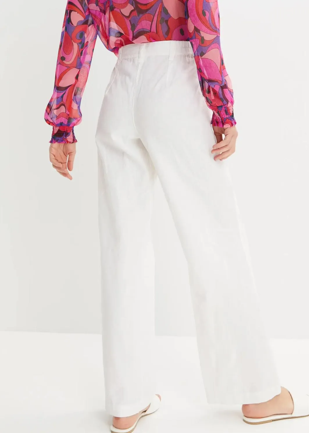 Damen bonprix Hosen|Bekleidung·Kleider|Webhose aus Leinen-Baumwoll-Mix
