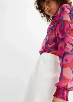 Damen bonprix Hosen|Bekleidung·Kleider|Webhose aus Leinen-Baumwoll-Mix