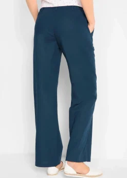 Discount Webhose aus Leinen-Baumwoll-Mix Damen Hosen|Bekleidung·Kleider