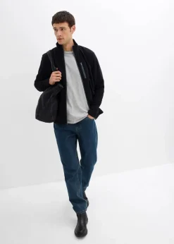 Herren bonprix Große Größen|Jacken & Mäntel|weiche Fleecejacke mit praktischen Reißverschlusstaschen