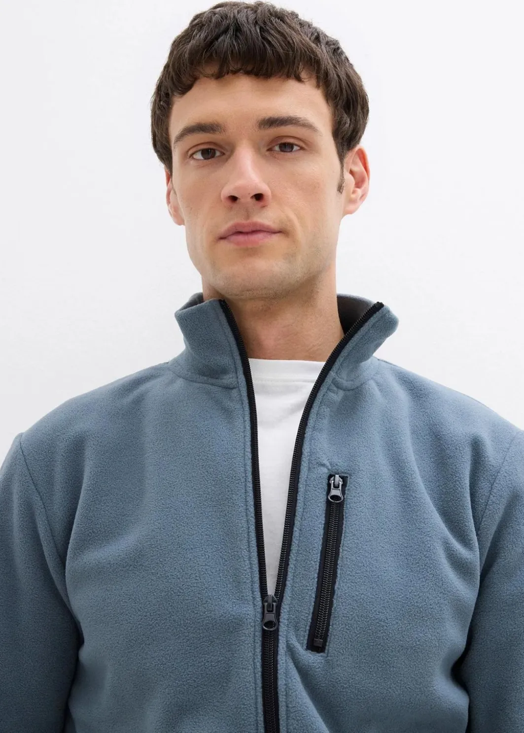 weiche Fleecejacke mit praktischen Reißverschlusstaschen Herren Sweat|Jacken & Mäntel