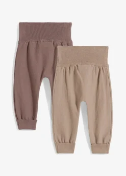 Kinder bonprix Mehrfachpacks|Hosen & Leggings|Weiche Strick-Hosen zum Mitwachsen aus Baumwoll-Mix (2er Pack)
