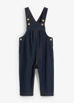 Kinder bonprix Hosen & Leggings|Weiche Sweat-Latzhose aus Baumwollmischung mit Holzknöpfen