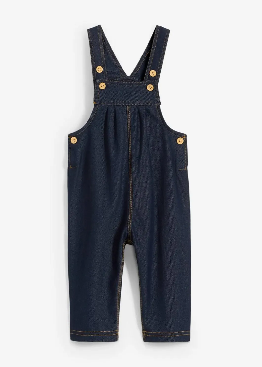Kinder bonprix Hosen & Leggings|Weiche Sweat-Latzhose aus Baumwollmischung mit Holzknöpfen