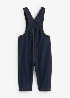 Kinder bonprix Hosen & Leggings|Weiche Sweat-Latzhose aus Baumwollmischung mit Holzknöpfen