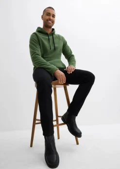 Herren bonprix Sweat|Große Größen|weicher Fleecepullover mit Kapuze