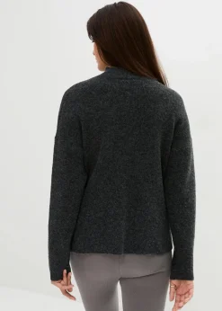 Damen bonprix Bekleidung·Blazer|Nachhaltigere Materialien|Weicher Umstands-und Stillpullover mit Schlitz