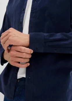 Herren bonprix Große Größen|Hemden|weiches Stretch-Cordhemd aus Bio-Baumwolle
