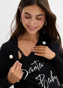Damen bonprix Bekleidung·Blazer|Umstandsmode|weihnachtlicher Umstandspullover aus Bio-Baumwolle