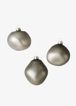 Discount Weihnachtskugeln in organischen Formen (3er Pack) Wohnaccessoires|Weihnachtsdeko & -Textilien·Weihnachtskugeln