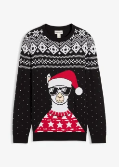 Online Weihnachtspullover aus weichem Baumwollmix Herren Große Größen|Pullover & Strickjacken