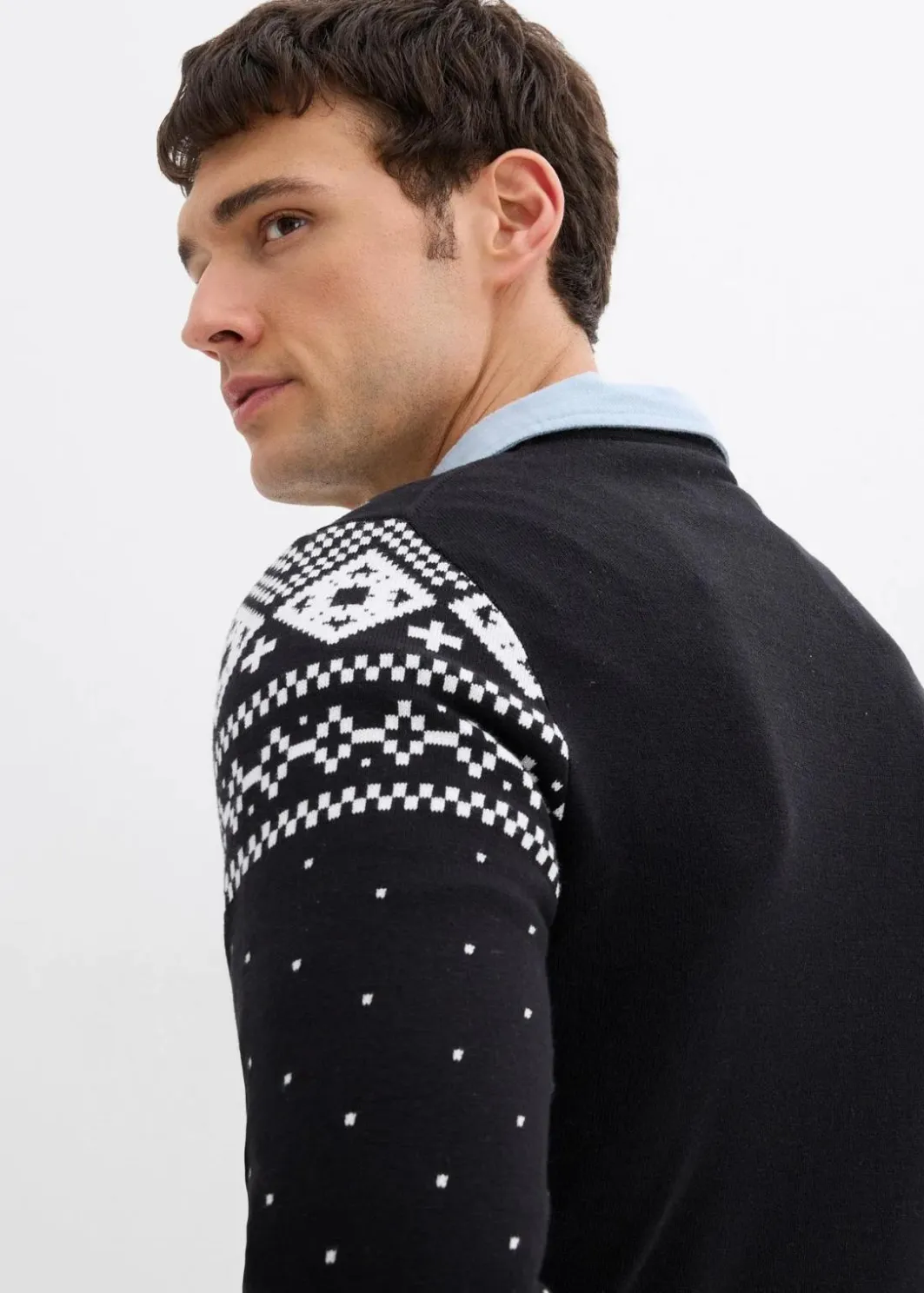 Online Weihnachtspullover aus weichem Baumwollmix Herren Große Größen|Pullover & Strickjacken