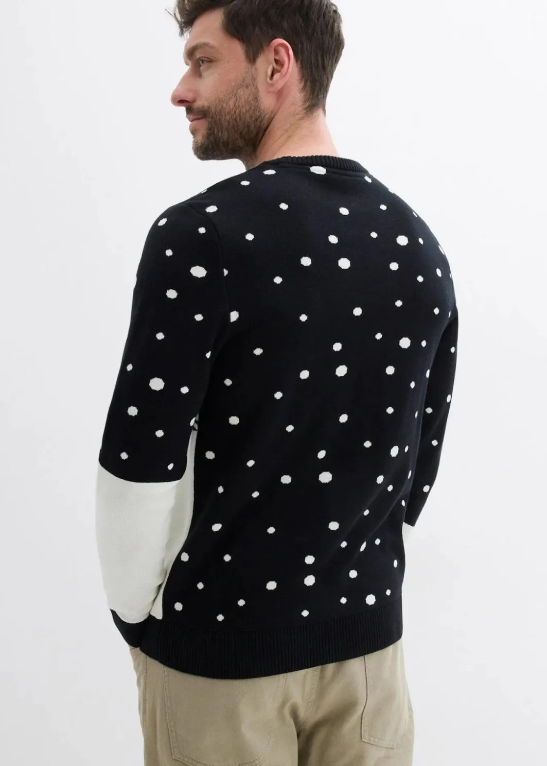 Herren bonprix Pullover & Strickjacken|Große Größen|Weihnachtspullover mit Baumwolle