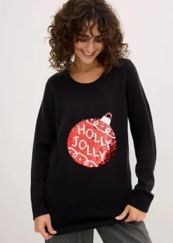 Sale Weihnachtspullover mit Wendepailletten Damen Bekleidung·Umstandsmode|Bekleidung·Jeans