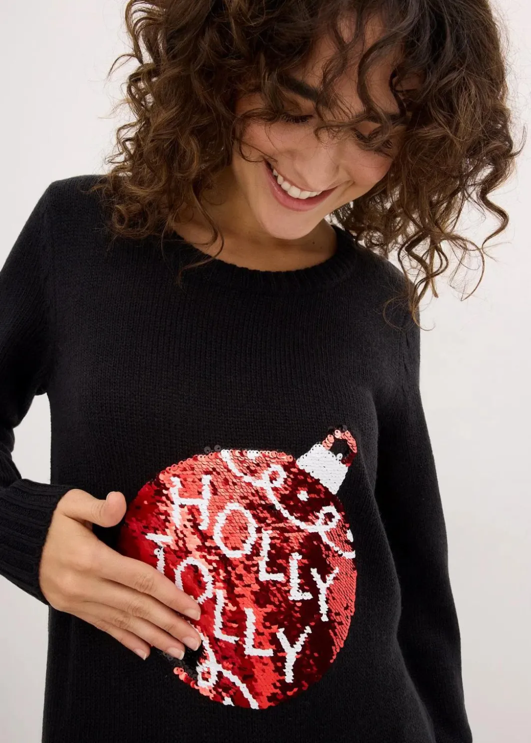 Sale Weihnachtspullover mit Wendepailletten Damen Bekleidung·Umstandsmode|Bekleidung·Jeans