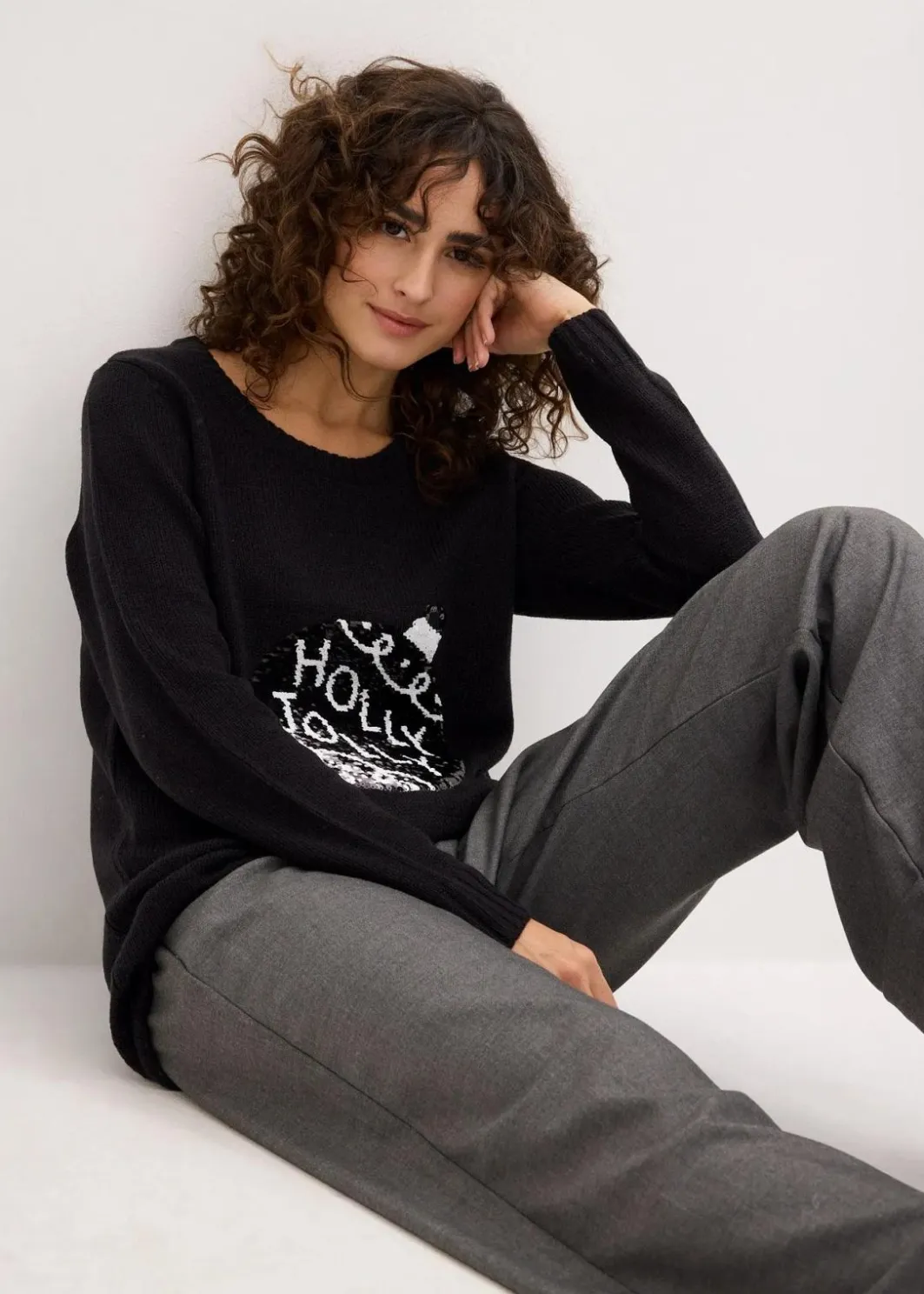 Sale Weihnachtspullover mit Wendepailletten Damen Bekleidung·Umstandsmode|Bekleidung·Jeans