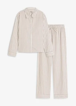 Damen bonprix Wäsche·Homewear|Wäsche·Nachtwäsche|Weit geschnittener Loungewear Hausanzug aus gewebter Baumwolle