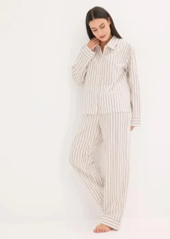 Damen bonprix Wäsche·Homewear|Wäsche·Nachtwäsche|Weit geschnittener Loungewear Hausanzug aus gewebter Baumwolle