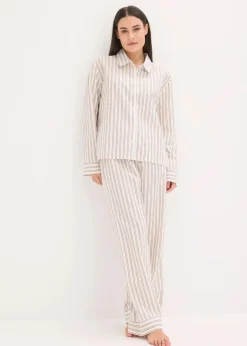Damen bonprix Wäsche·Homewear|Wäsche·Nachtwäsche|Weit geschnittener Loungewear Hausanzug aus gewebter Baumwolle
