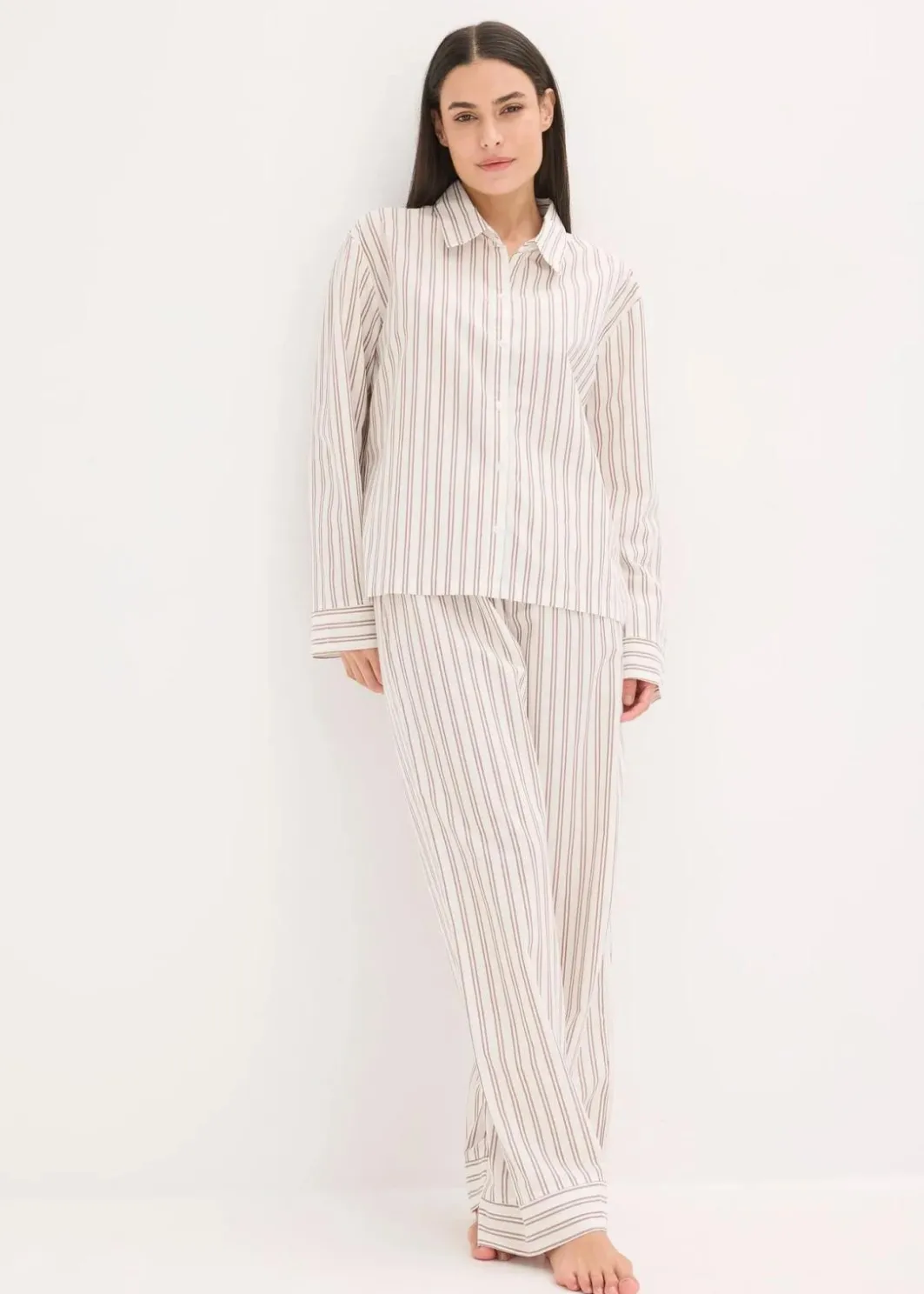 Damen bonprix Wäsche·Homewear|Wäsche·Nachtwäsche|Weit geschnittener Loungewear Hausanzug aus gewebter Baumwolle