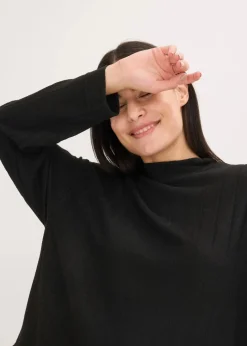 Hot Weit geschnittener Loungewear Hausanzug aus weicher Rippe Damen Homewear|Nachtwäsche