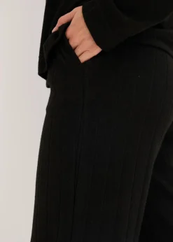 Hot Weit geschnittener Loungewear Hausanzug aus weicher Rippe Damen Homewear|Nachtwäsche