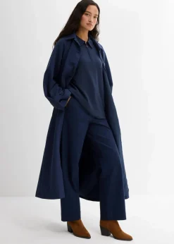 Damen bonprix Bekleidung·Kleider|Zweiteiler & Sets|Weite 7/8 Hose aus elastischem Bio-Baumwoll-Mix