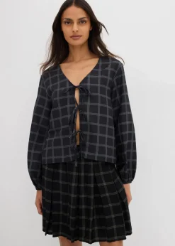 Best Weite Bluse aus softer Viskose Damen Zweiteiler & Sets|Blusen & Tuniken