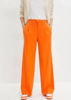 Clearance Weite Bundfaltenhose Damen Bekleidung·Kleider|Hosen