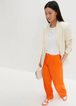 Clearance Weite Bundfaltenhose Damen Bekleidung·Kleider|Hosen