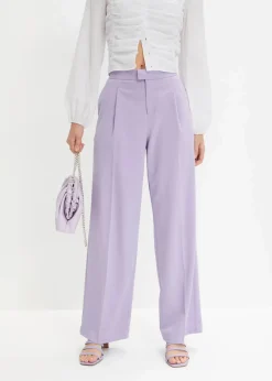 Damen bonprix Nachhaltigere Materialien|Hosen|Weite Bundfaltenhose