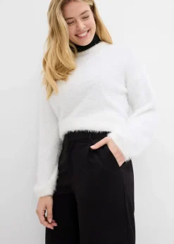 Online Weite Bundfaltenhose aus Viskosemix Damen Bekleidung·Kleider