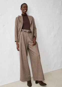 Damen bonprix Bekleidung·Kleider|Premium|Weite Bundfaltenhose mit weichem Wollanteil