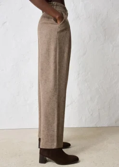 Damen bonprix Bekleidung·Kleider|Premium|Weite Bundfaltenhose mit weichem Wollanteil