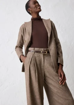 Damen bonprix Bekleidung·Kleider|Premium|Weite Bundfaltenhose mit weichem Wollanteil