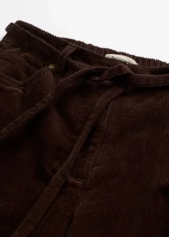 Damen bonprix Bekleidung·Kleider|Hosen|Weite Cordhose mit Bindegürtel